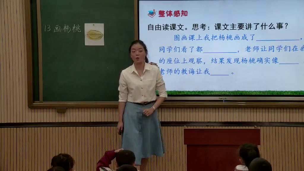 1.人教版语文（部编）二下《13画杨桃》云南省省级优课