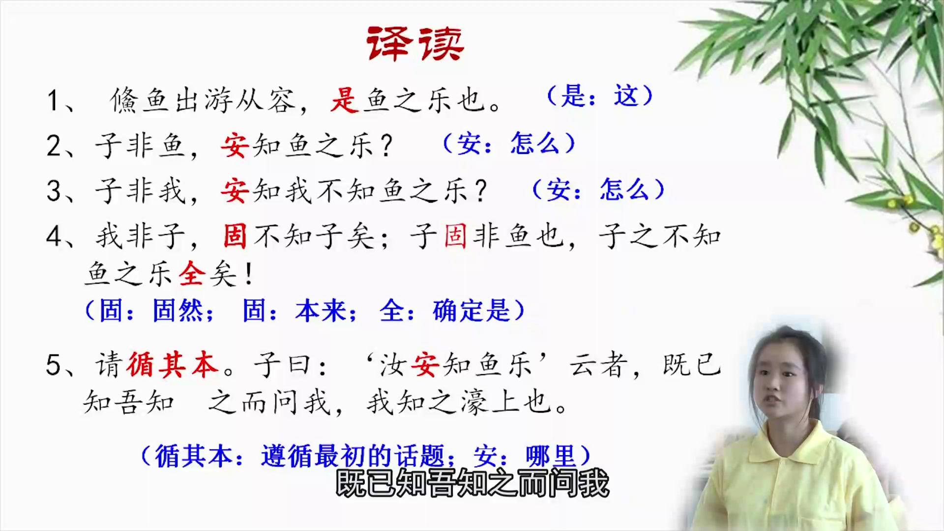1.人教版语文九下《庄子与惠子游于濠梁》国家级优质课