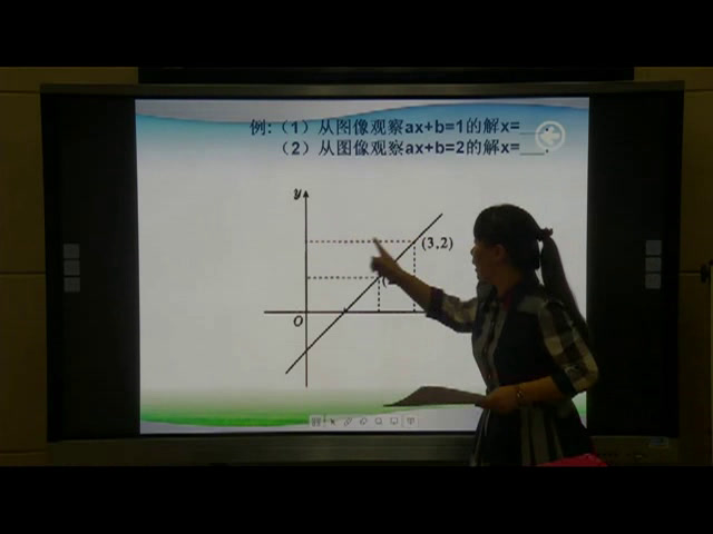 3.人教2011版初中数学八下《一次函数与一元一…》全国一等奖