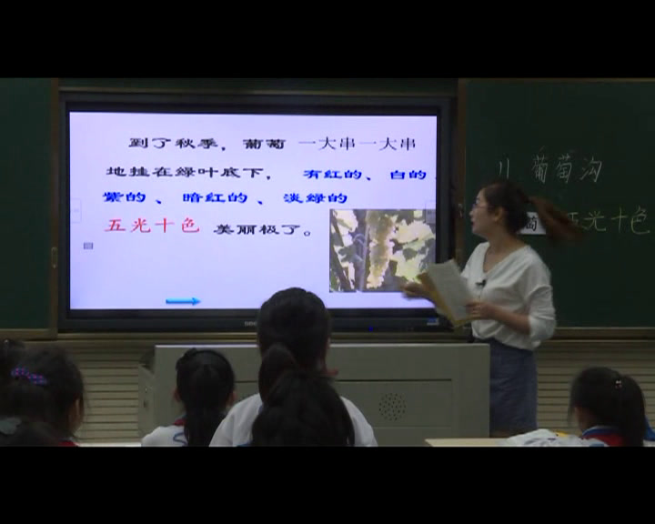 人教部编版语文二上《11葡萄沟》湖北黄老师-省一等奖