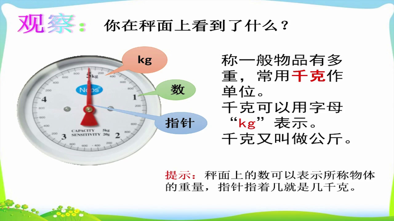 苏教版数学三上《1.认识千克》安徽李老师-市一等奖