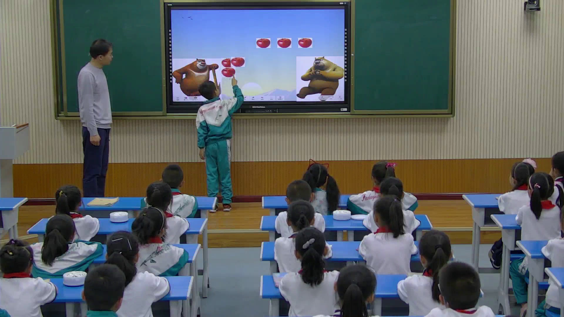 冀教版数学二上《平均分》甘肃史老师-县级优课