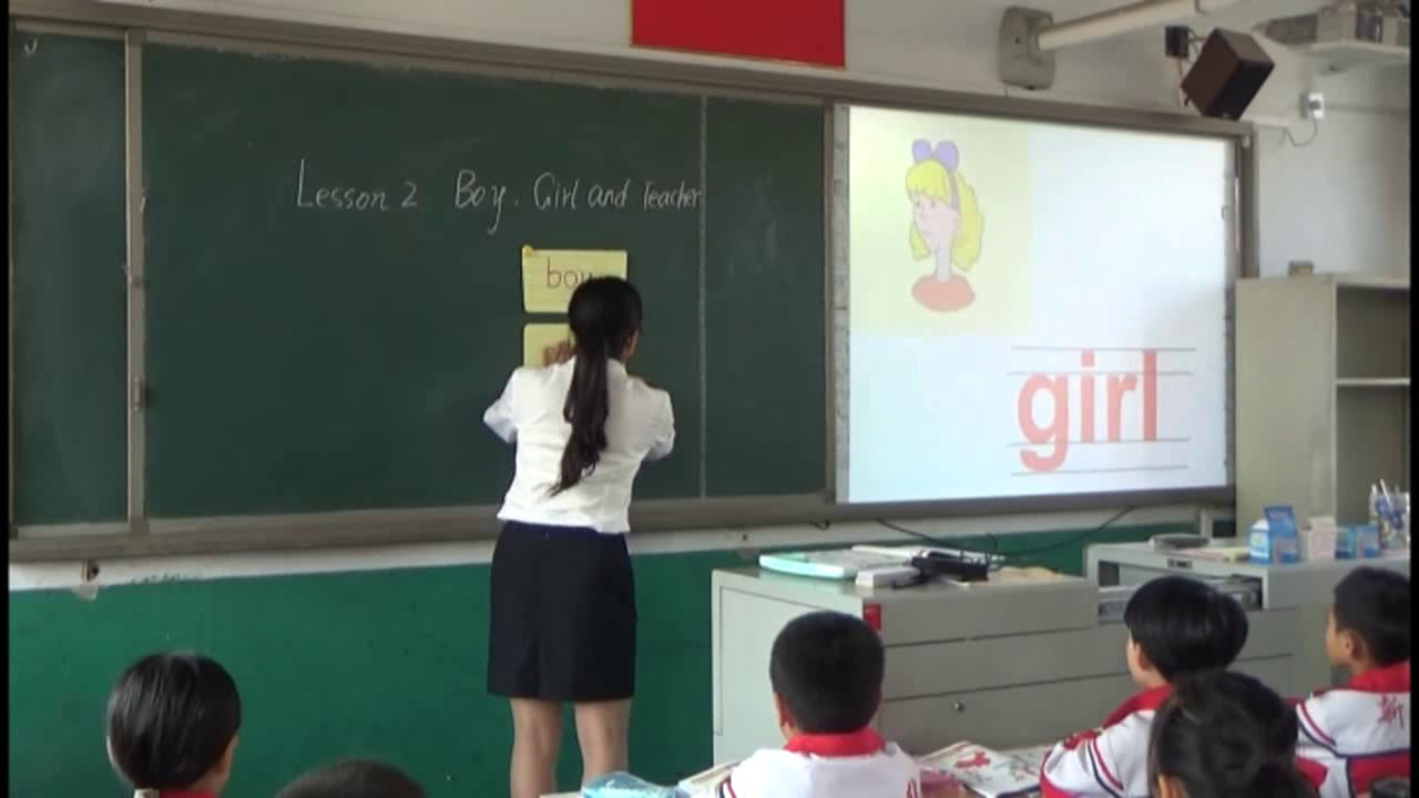 冀教版英语三上《lesson02Boy,GirlandTeacher》河北王老师-县级优课