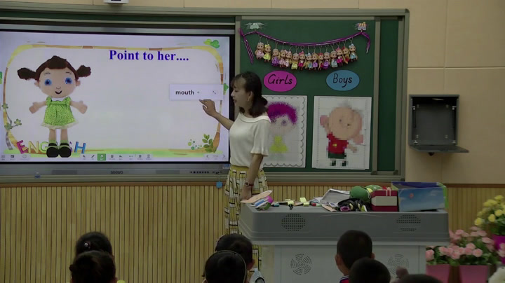 外研版英语三上《Unit2Pointtohernose.》宁夏马老师-全国一等奖