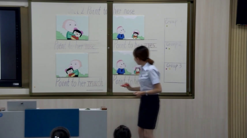 外研版英语三上《Unit2Pointtohernose.》湖北涂老师-全国一等奖
