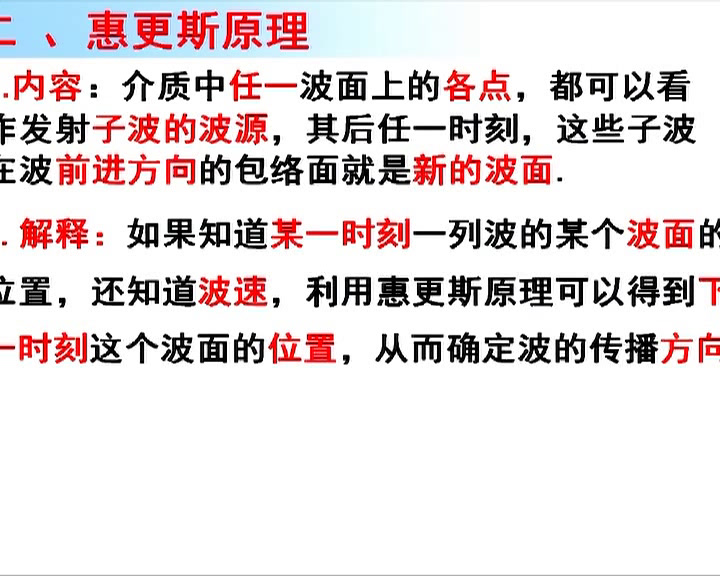 人教版物理选修3—4《6　惠更斯原理》甘肃金老师-市一等奖