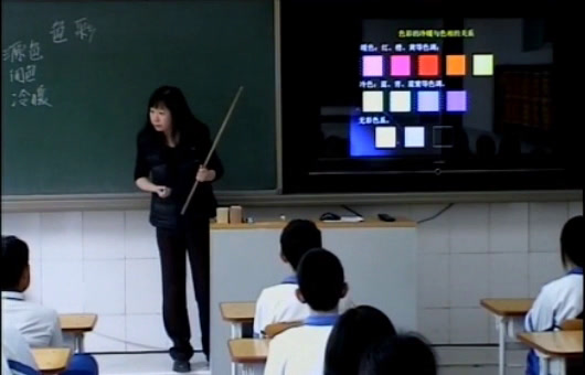 人教版高中美术《第六课色彩的表现与材料的选择——色彩画初试》黑龙江白老师-县级优课