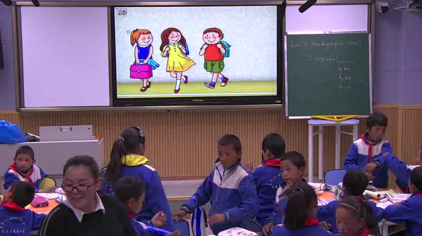 冀教版英语四下《Lesson16HowDoYouGotoSchool》西藏曲老师-市一等奖