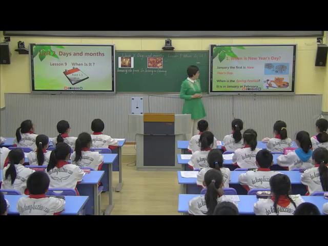 冀教版英语四下《Lesson9WhenIsIt》甘肃王老师-省一等奖