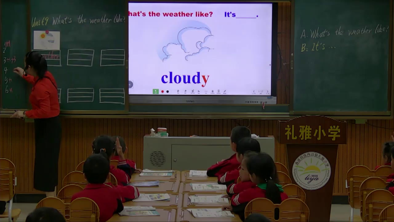 湘少版英语三下《Unit9What'stheweatherlike》湖南蒙老师-市一等奖