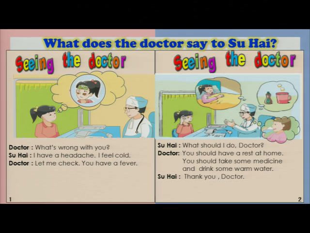译林版英语五下《Unit 4 Seeing the doctor-Story time》江苏老师-全国一等奖