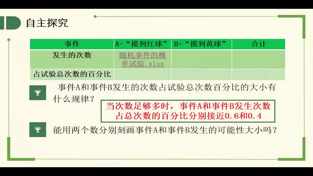 冀教版数学九下《概率的含义》河北郝老师-县级优课