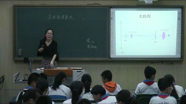 教科版科学六下《怎样放得更大》天津于老师-省一等奖