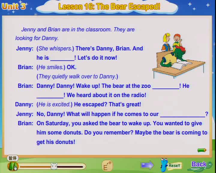 冀教版英语八下《Lesson 16 The Bear Escaped》河北老师-