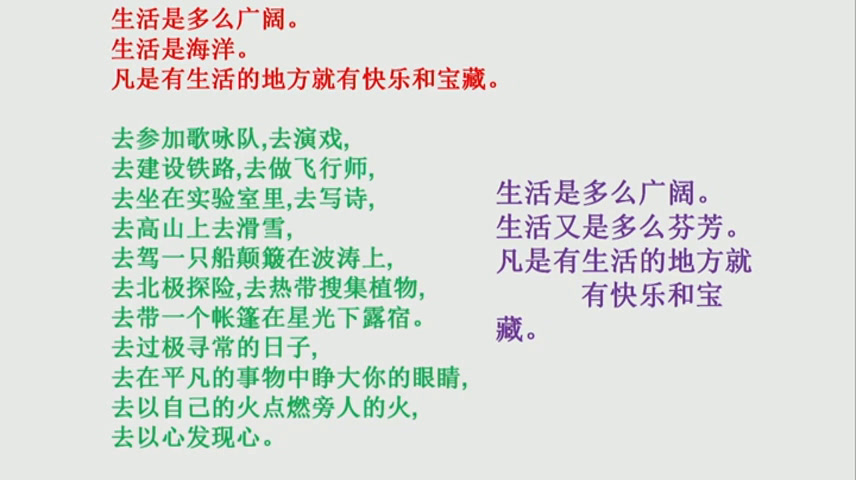 苏教版语文七下《诵读欣赏生活是多么广阔》江苏老师-市一等奖